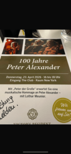 Plakat 100 Jahre Peter Alexander